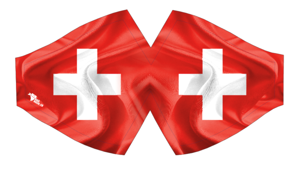 Máscara protectora lavable de diseño Bandera Suiza